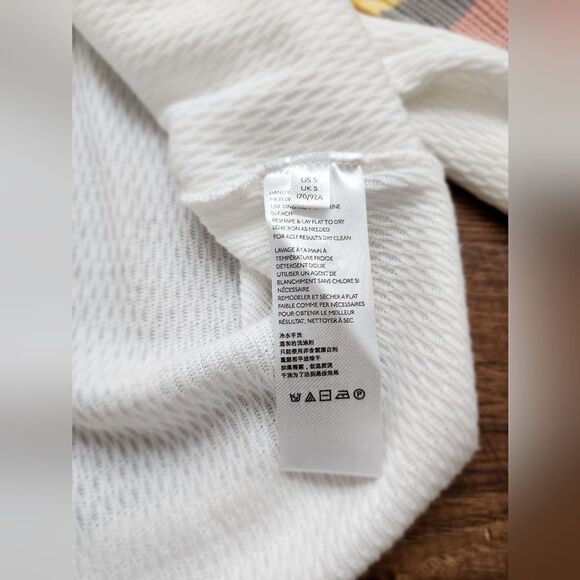 Free People Rainbow Dreams Balloon-Sleeve Top Sweater Size S - Picture 8 of 8